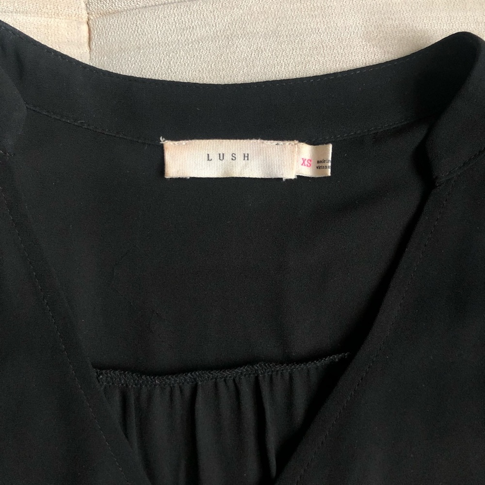 Lush Kendal Black Faux Wrap Skater Dress XS - Picture 8 of 8
